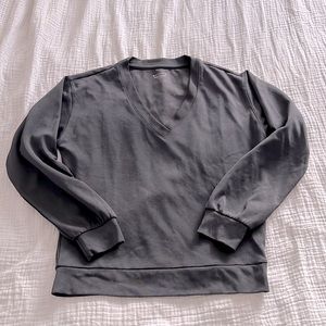 Black Seasoft V-Neck Sweatshirt by Athleta